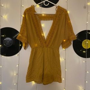 Mustard Lace Romper